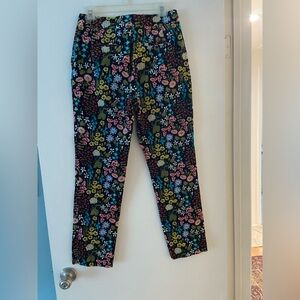 Boden Velvet Floral Trousers